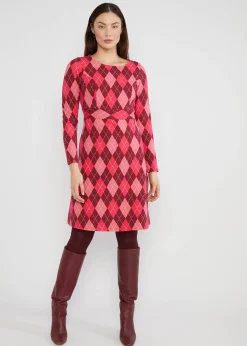 Damen Blutsgeschwister Sweatkleider|Knielange Kleider|Etuikleid Home Sweet Home