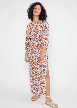 Damen Blutsgeschwister Maxikleider|Festliches Kleid Oho Ki Boho