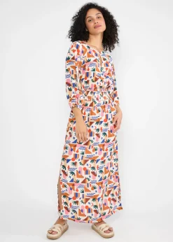 Damen Blutsgeschwister Maxikleider|Festliches Kleid Oho Ki Boho