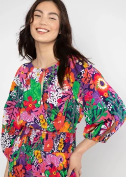 Damen Blutsgeschwister Maxikleider|Festliches Kleid Oho Ki Boho