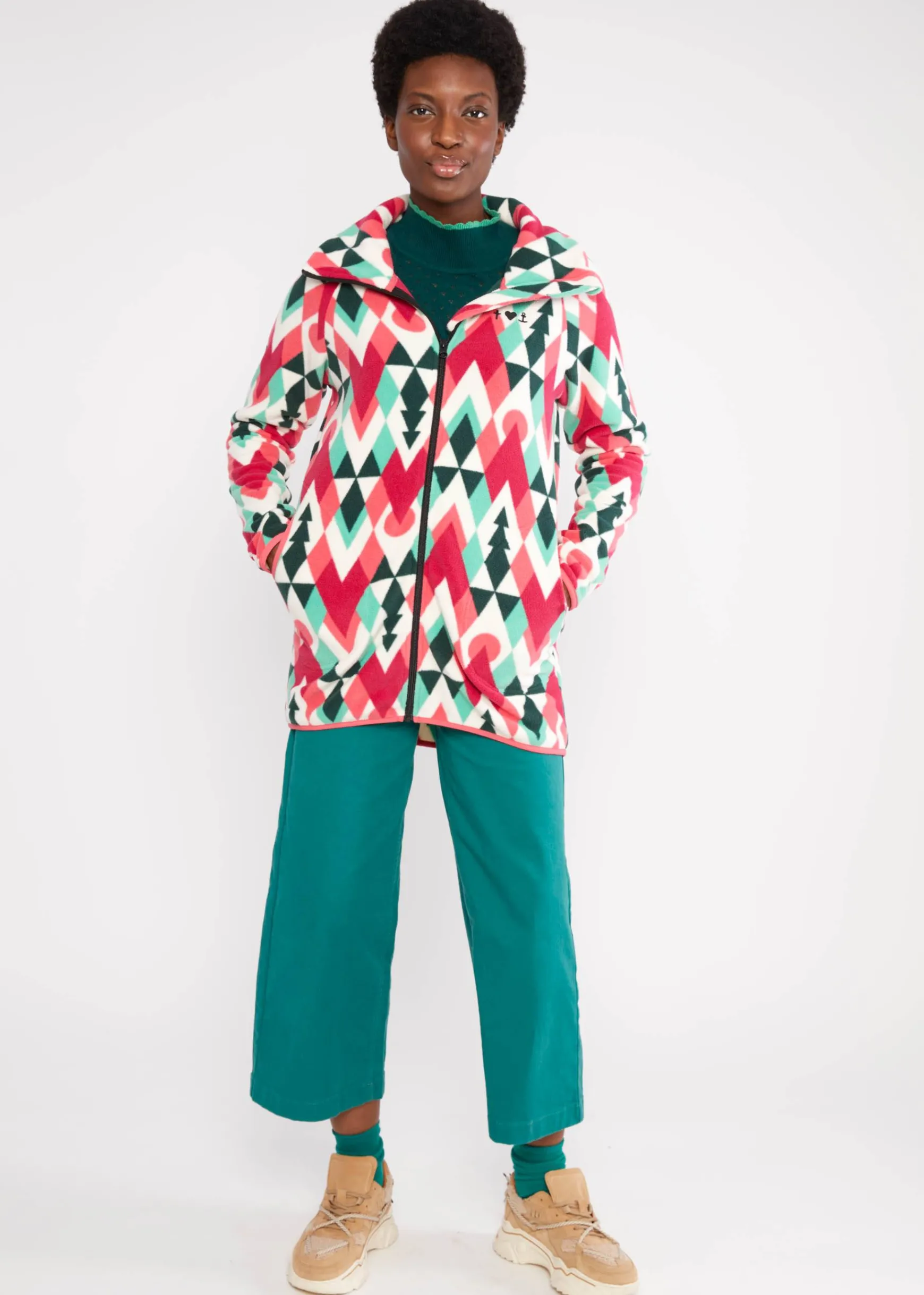 Damen Blutsgeschwister Übergangsjacken|Zip-Jacken|Fleecejacke Hu00FCttenzauber Long