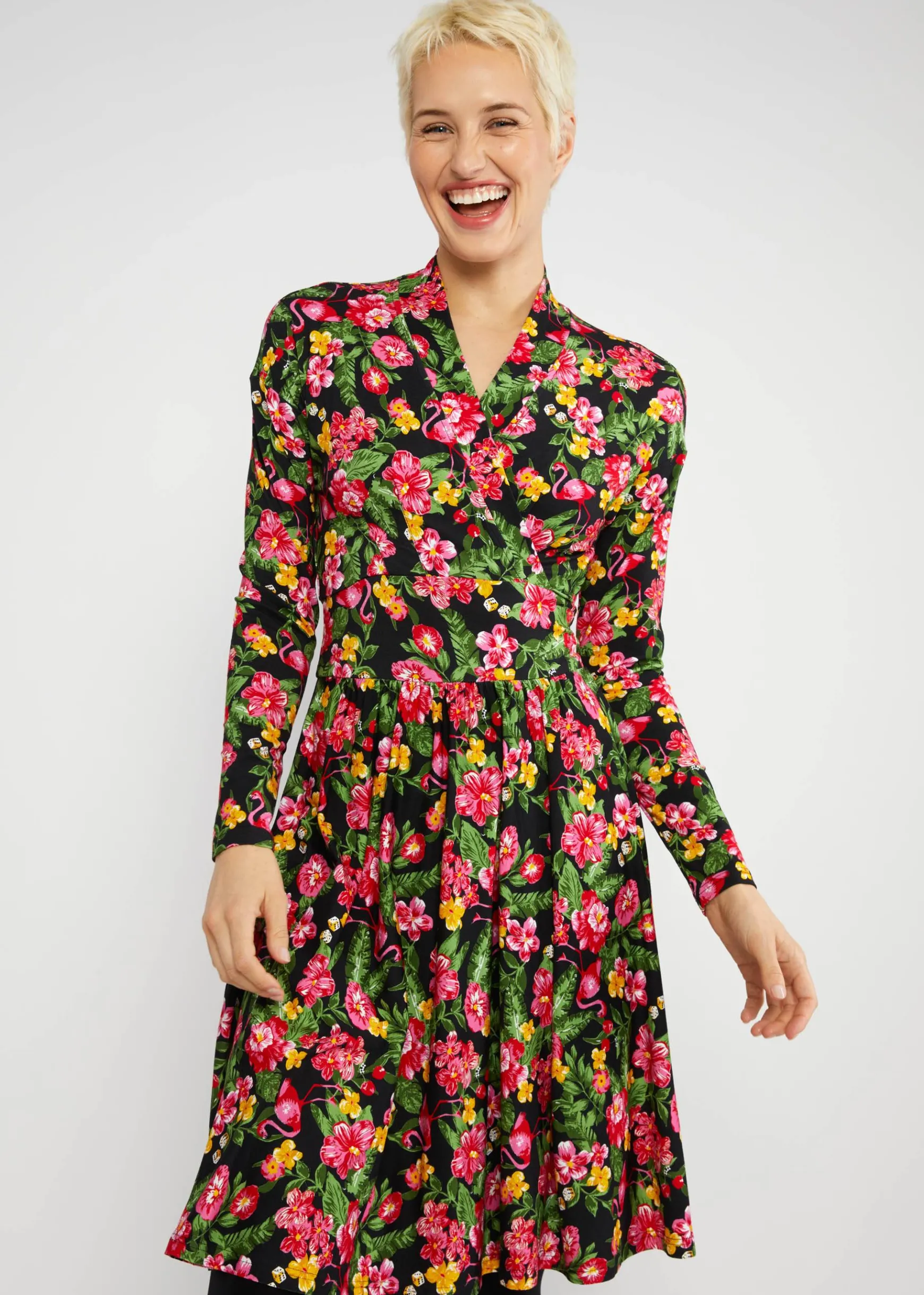 Damen Blutsgeschwister Jerseykleider|Knielange Kleider|Freizeitkleid La Vie est Belle