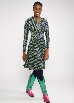 Damen Blutsgeschwister Jerseykleider|Knielange Kleider|Freizeitkleid La Vie est Belle