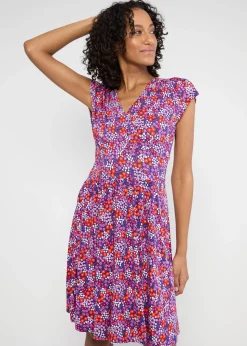 Damen Blutsgeschwister Jerseykleider|Knielange Kleider|Freizeitkleid La Vie est Belle
