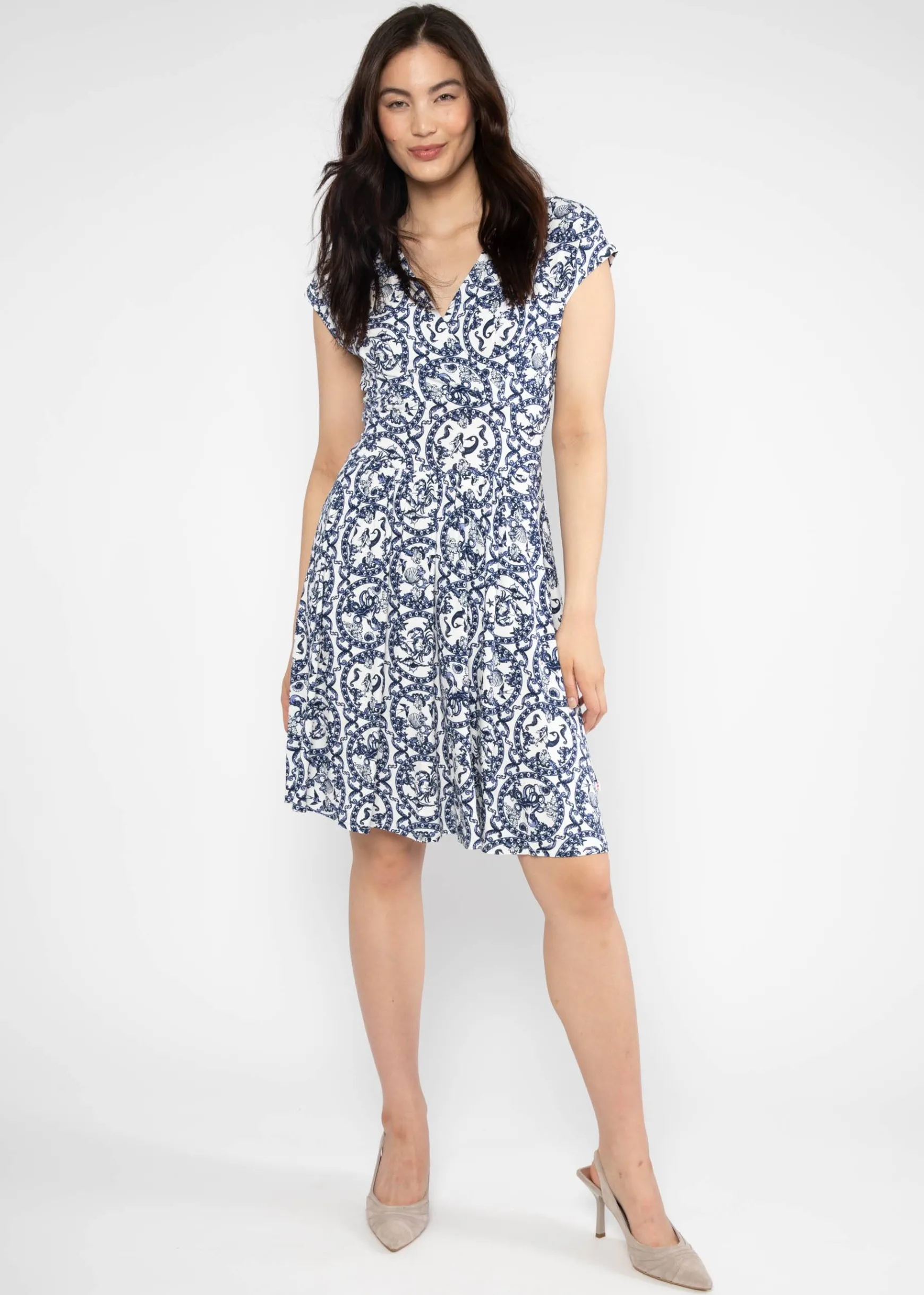 Damen Blutsgeschwister Jerseykleider|Knielange Kleider|Freizeitkleid La Vie est Belle