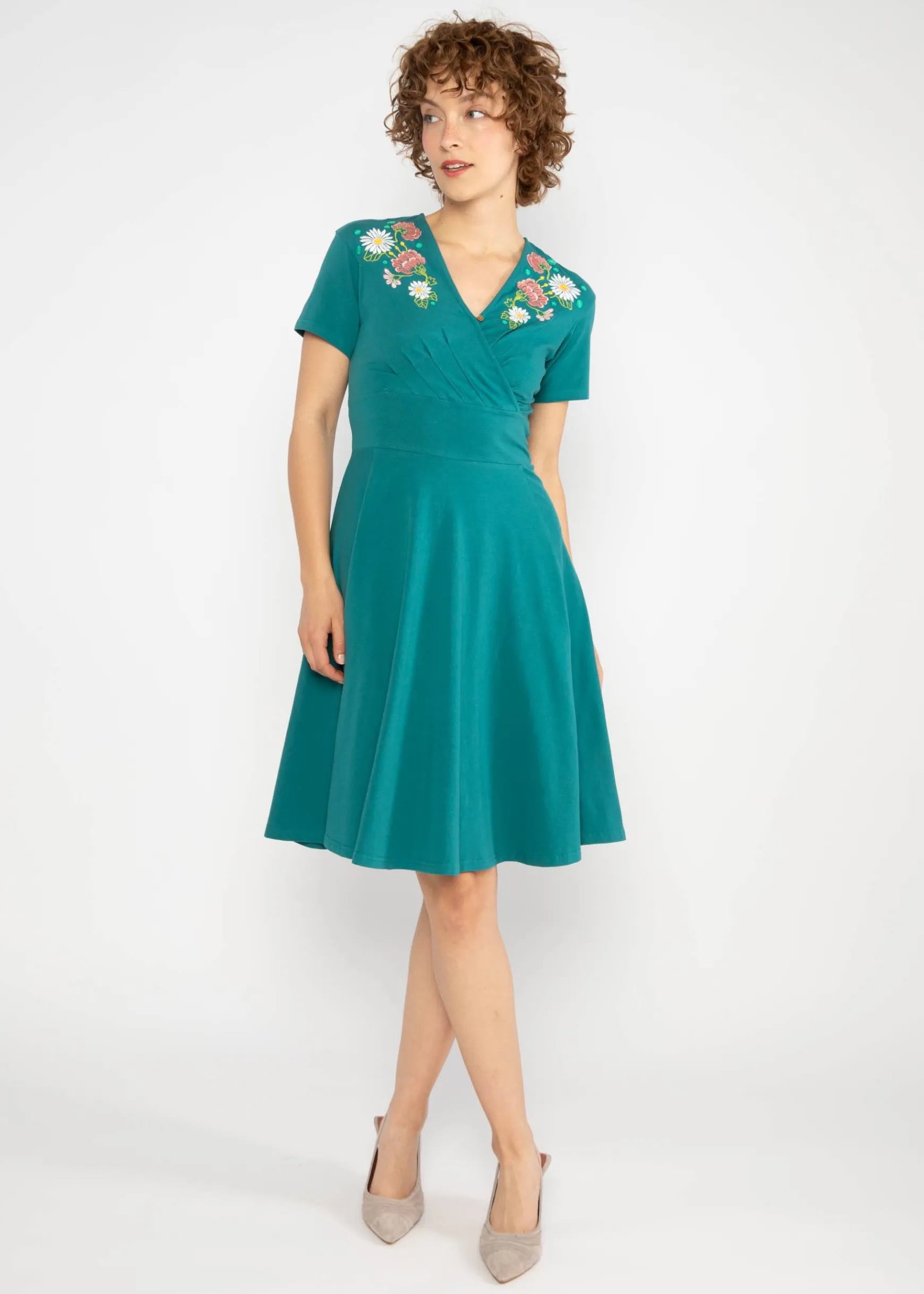 Damen Blutsgeschwister Jerseykleider|Knielange Kleider|Freizeitkleid Shalala Tralala Spring