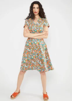 Damen Blutsgeschwister Jerseykleider|Knielange Kleider|Freizeitkleid Shalala Tralala Spring