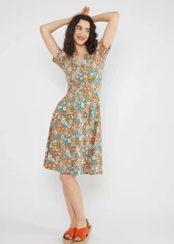 Damen Blutsgeschwister Jerseykleider|Knielange Kleider|Freizeitkleid Shalala Tralala Spring