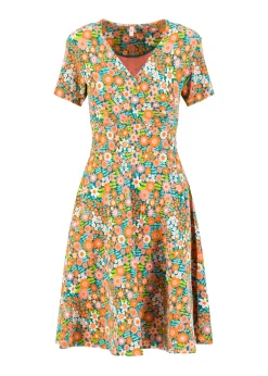 Damen Blutsgeschwister Jerseykleider|Knielange Kleider|Freizeitkleid Shalala Tralala Spring