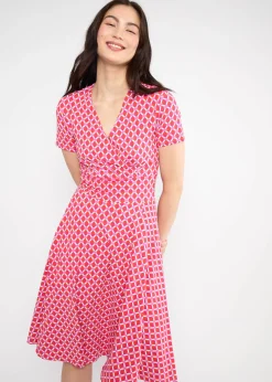 Damen Blutsgeschwister Jerseykleider|Knielange Kleider|Freizeitkleid Shalala Tralala Spring