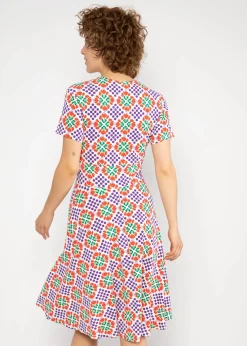 Damen Blutsgeschwister Jerseykleider|Knielange Kleider|Freizeitkleid Shalala Tralala Spring