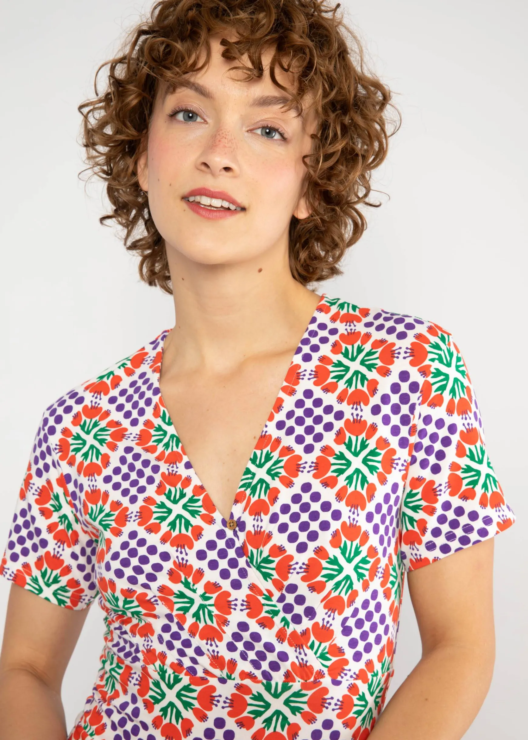 Damen Blutsgeschwister Jerseykleider|Knielange Kleider|Freizeitkleid Shalala Tralala Spring