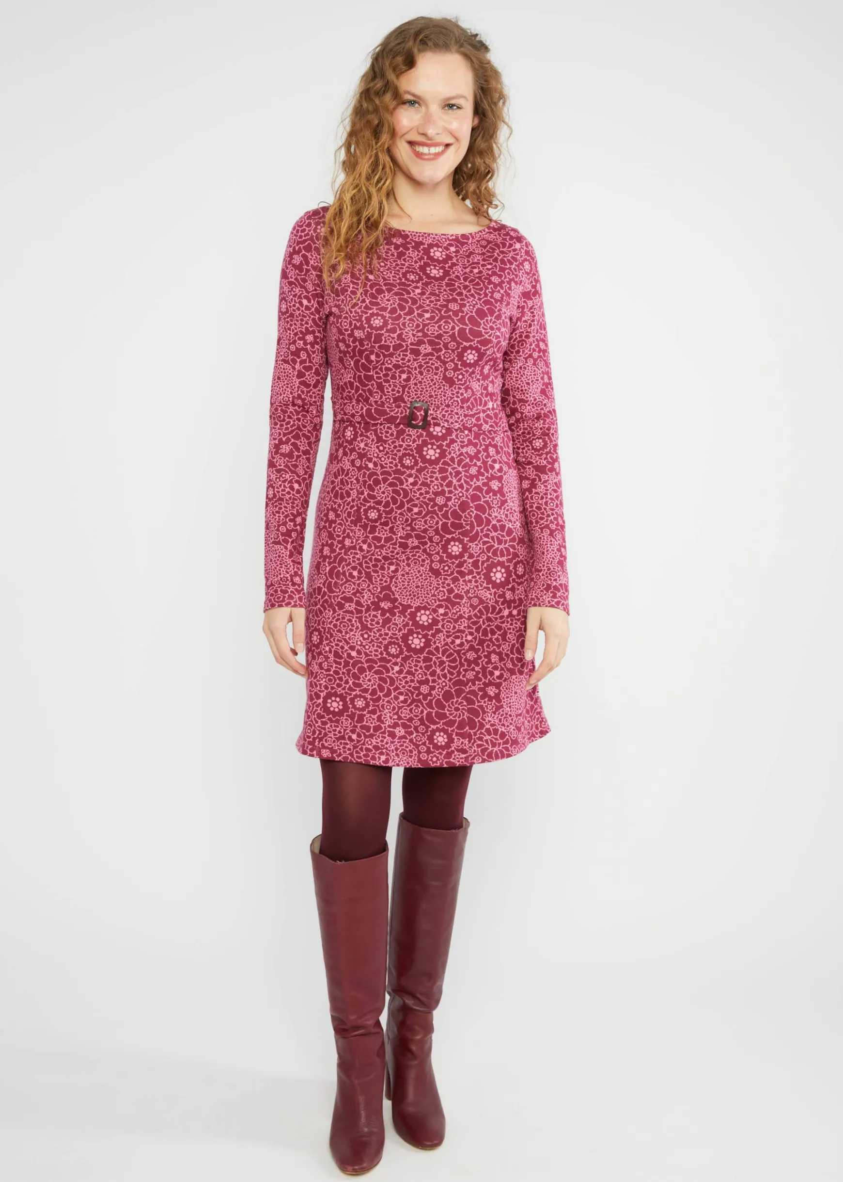 Damen Blutsgeschwister Jerseykleider|Knielange Kleider|Herbstkleid California Calling