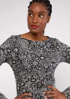 Damen Blutsgeschwister Jerseykleider|Knielange Kleider|Herbstkleid California Calling