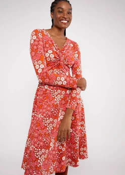 Damen Blutsgeschwister Jerseykleider|Knielange Kleider|Herbstkleid Hot Knot