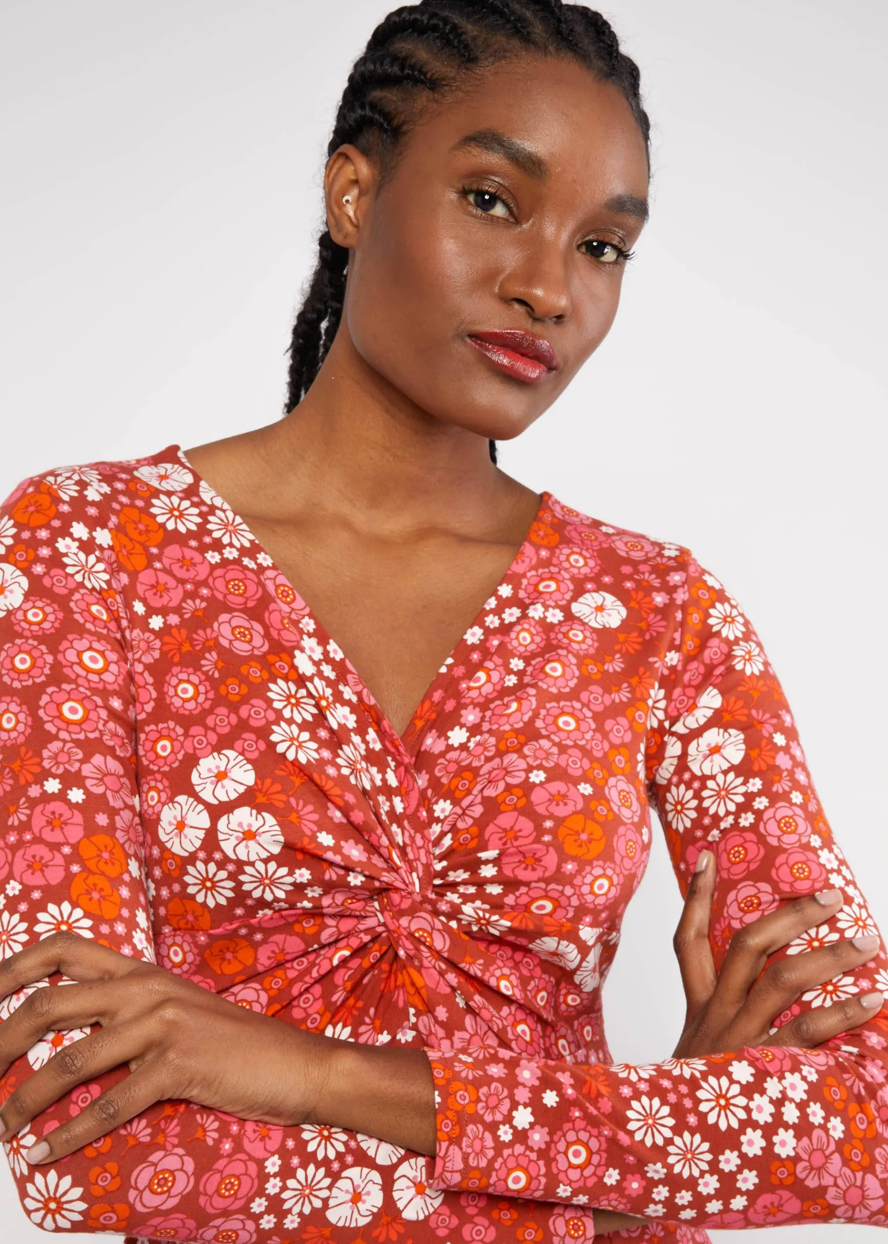 Damen Blutsgeschwister Jerseykleider|Knielange Kleider|Herbstkleid Hot Knot