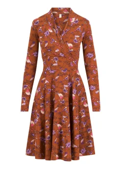 Damen Blutsgeschwister Jerseykleider|Knielange Kleider|Herbstkleid Shalala Tralala Shawl