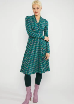 Damen Blutsgeschwister Jerseykleider|Knielange Kleider|Herbstkleid Shalala Tralala Shawl