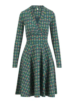 Damen Blutsgeschwister Jerseykleider|Knielange Kleider|Herbstkleid Shalala Tralala Shawl