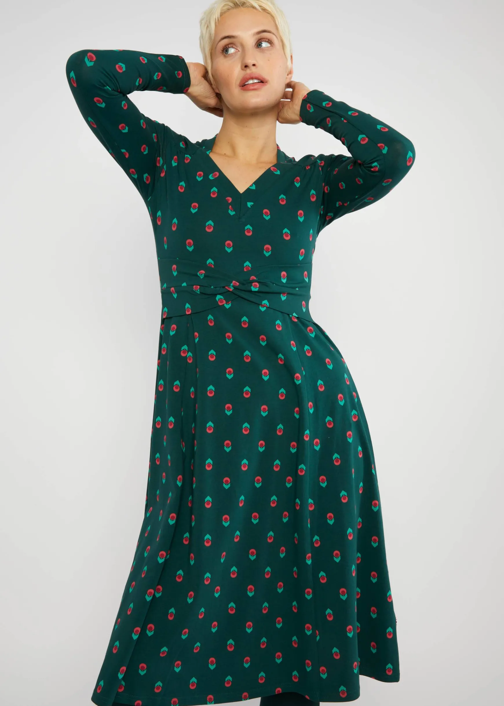 Damen Blutsgeschwister Jerseykleider|Knielange Kleider|Jerseykleid Shake Rattle and Roll