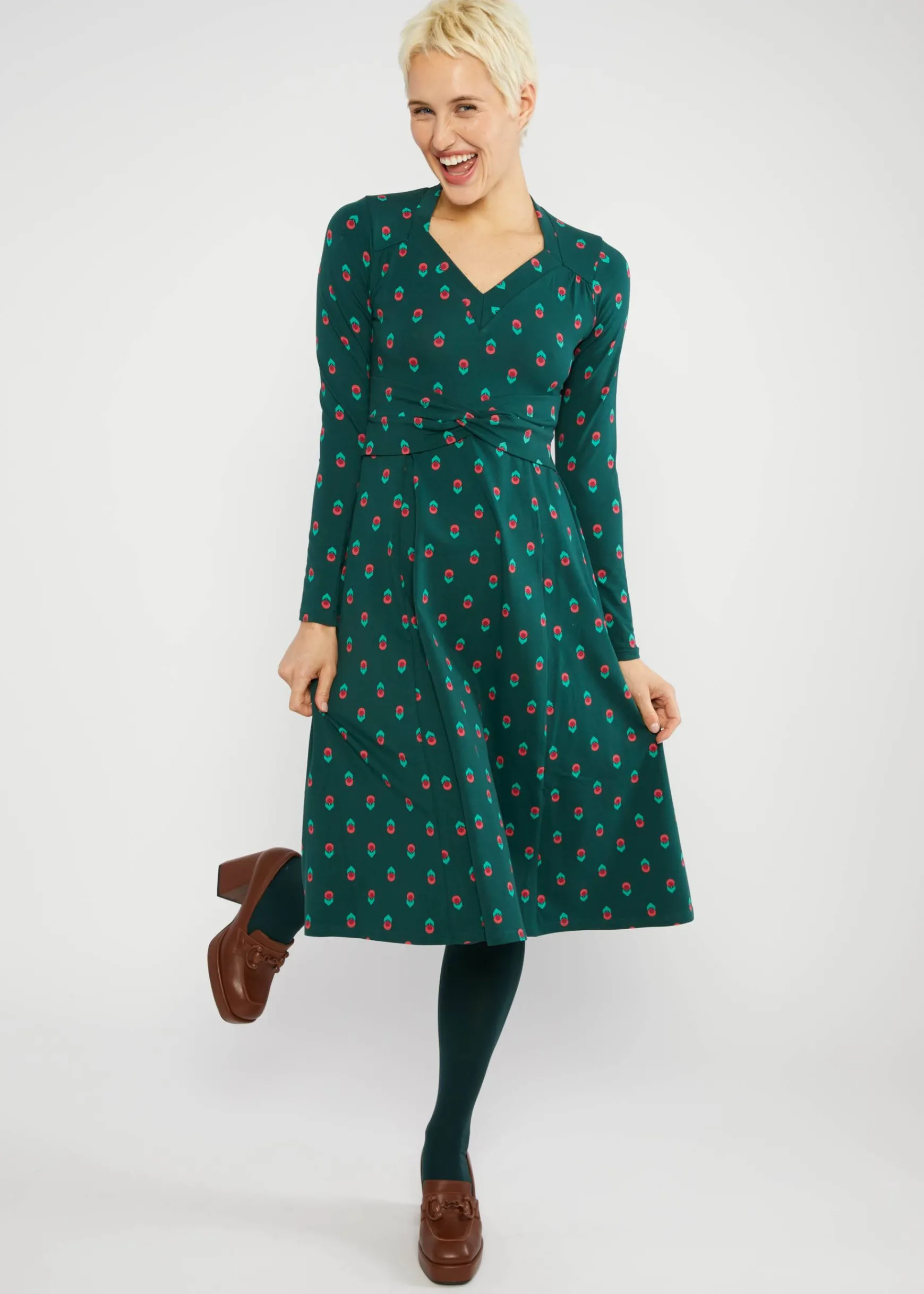 Damen Blutsgeschwister Jerseykleider|Knielange Kleider|Jerseykleid Shake Rattle and Roll