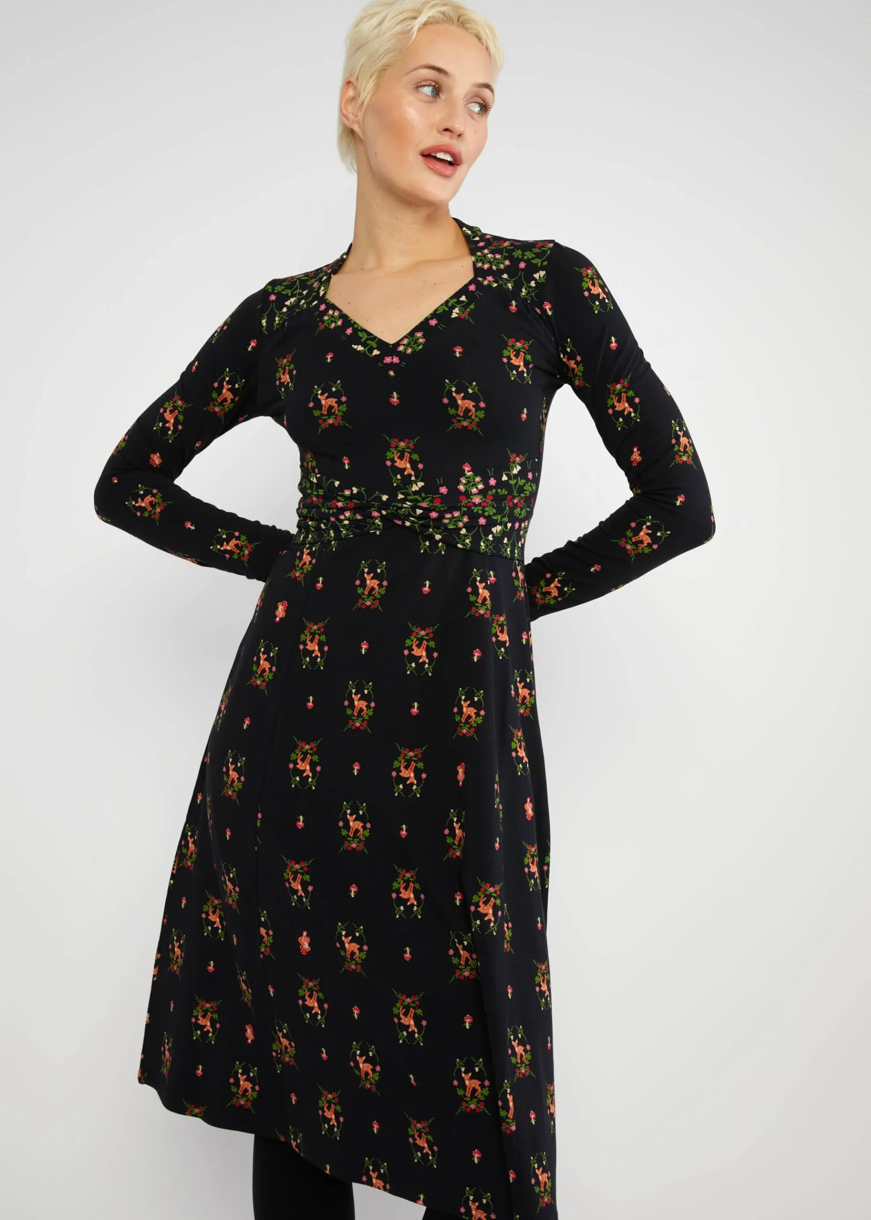 Damen Blutsgeschwister Jerseykleider|Knielange Kleider|Jerseykleid Shake Rattle and Roll