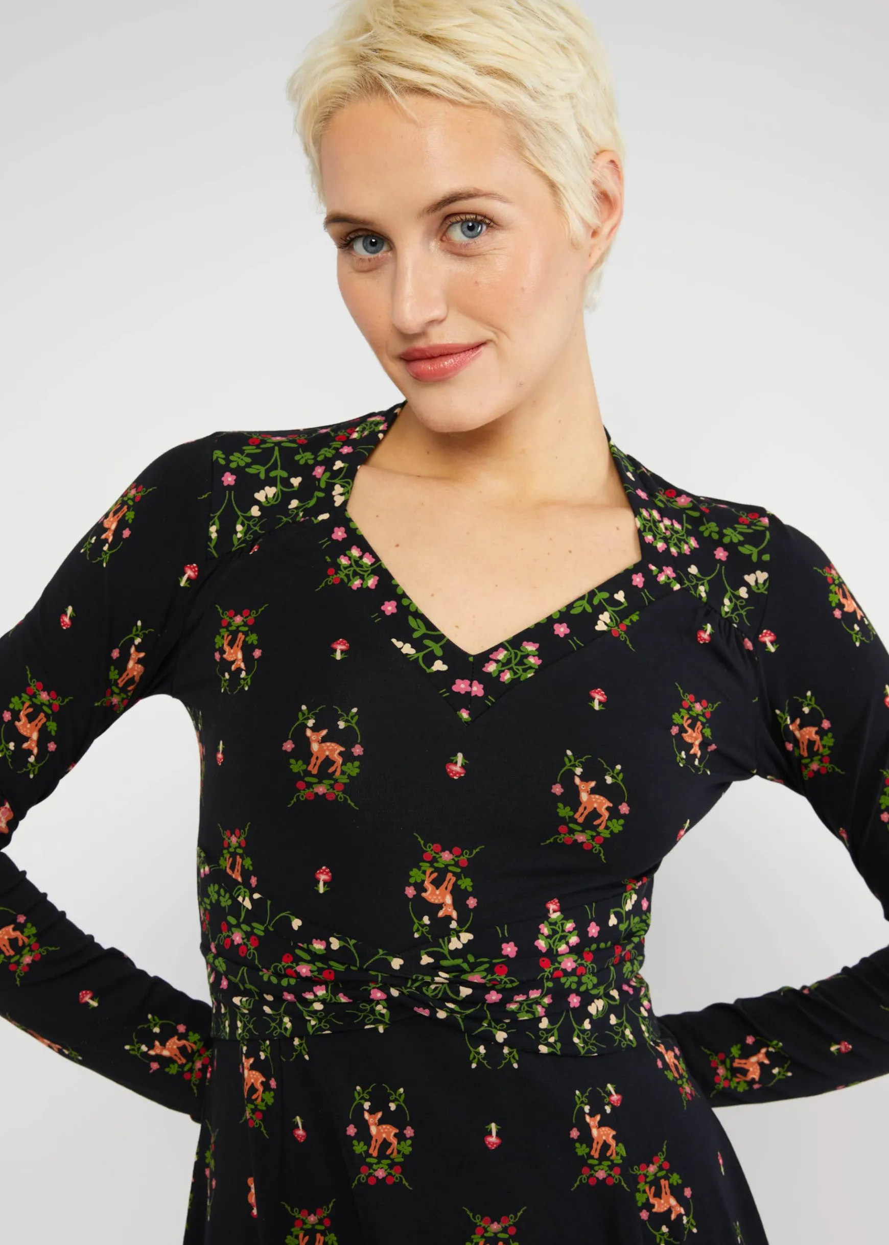 Damen Blutsgeschwister Jerseykleider|Knielange Kleider|Jerseykleid Shake Rattle and Roll