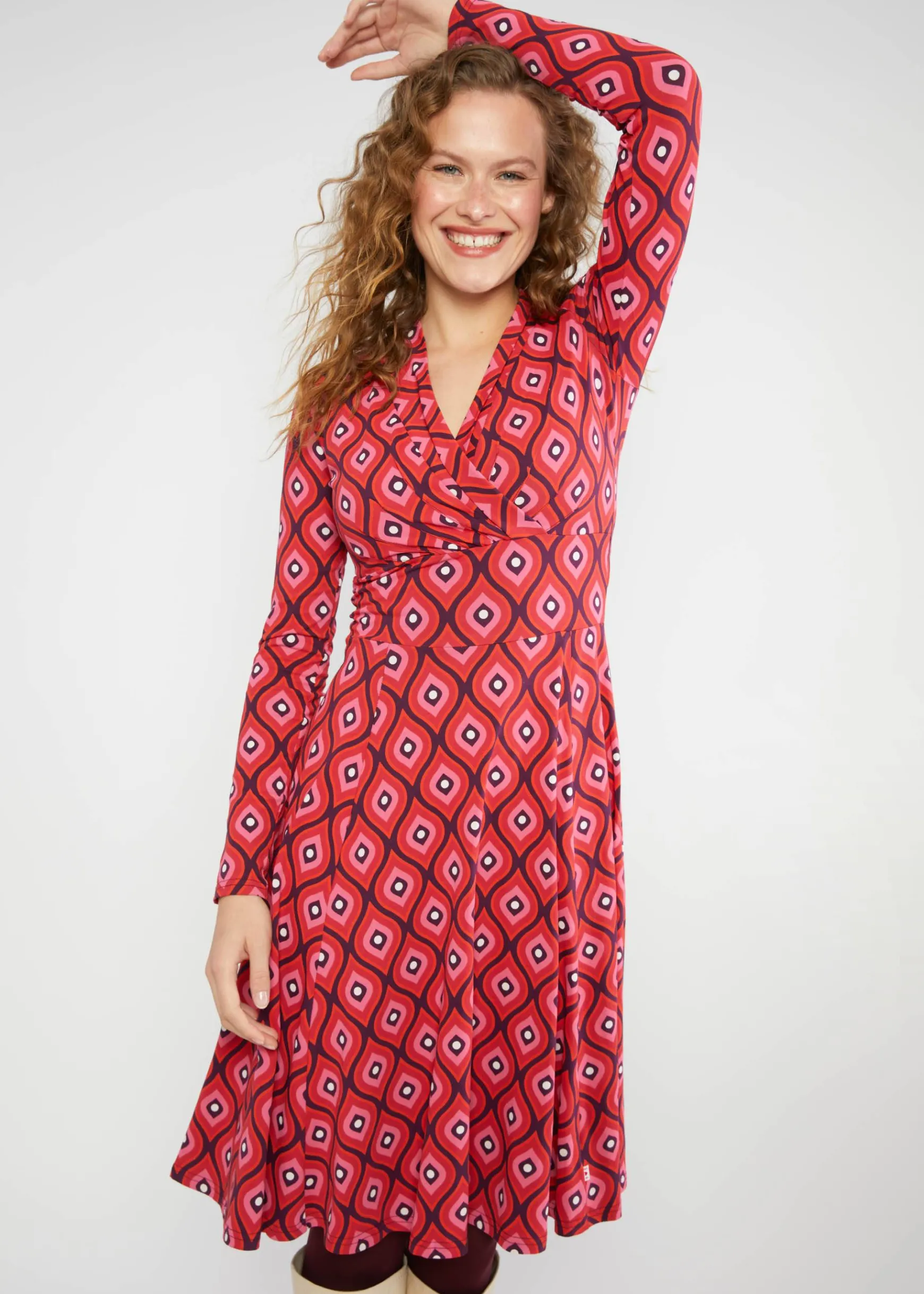 Damen Blutsgeschwister Jerseykleider|Knielange Kleider|Jerseykleid Shalala Tralala Shawl