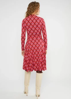 Damen Blutsgeschwister Jerseykleider|Knielange Kleider|Jerseykleid Shalala Tralala Shawl