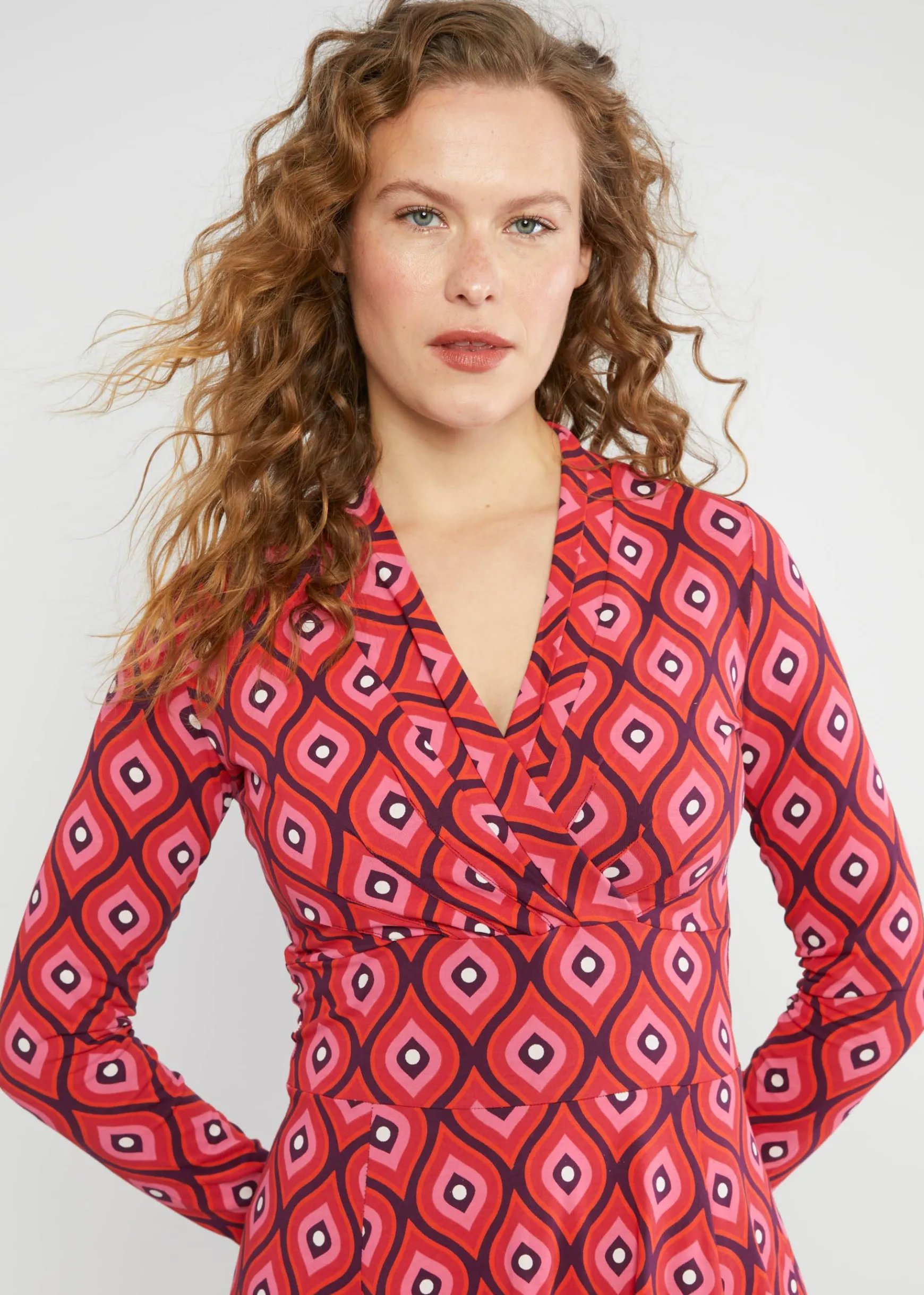 Damen Blutsgeschwister Jerseykleider|Knielange Kleider|Jerseykleid Shalala Tralala Shawl