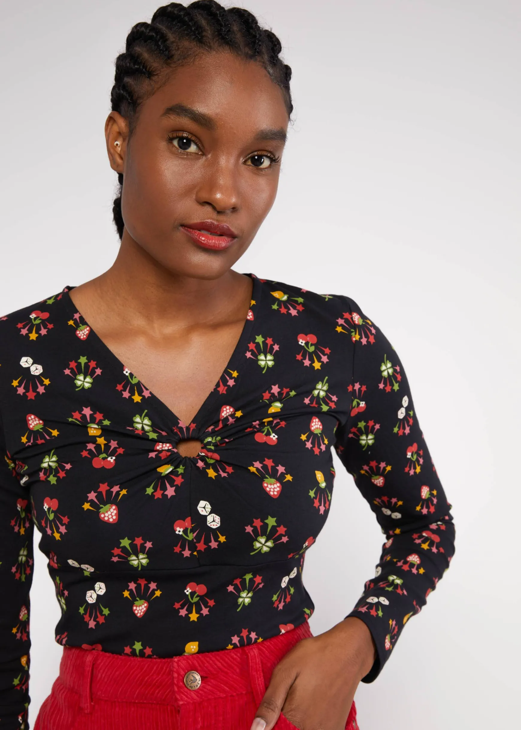 Damen Blutsgeschwister Longsleeves|V-Ausschnitt|Longsleeve Honest Heart