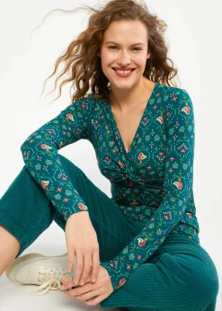 Damen Blutsgeschwister Longsleeves|V-Ausschnitt|Longsleeve Hot Knot Lacy