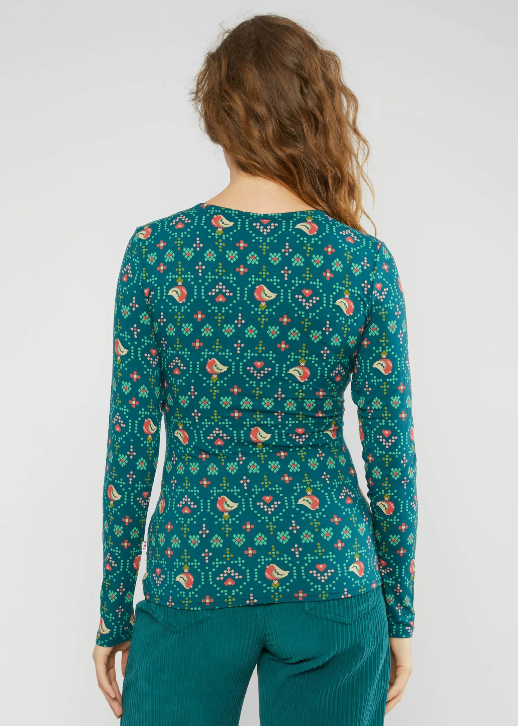 Damen Blutsgeschwister Longsleeves|V-Ausschnitt|Longsleeve Hot Knot Lacy