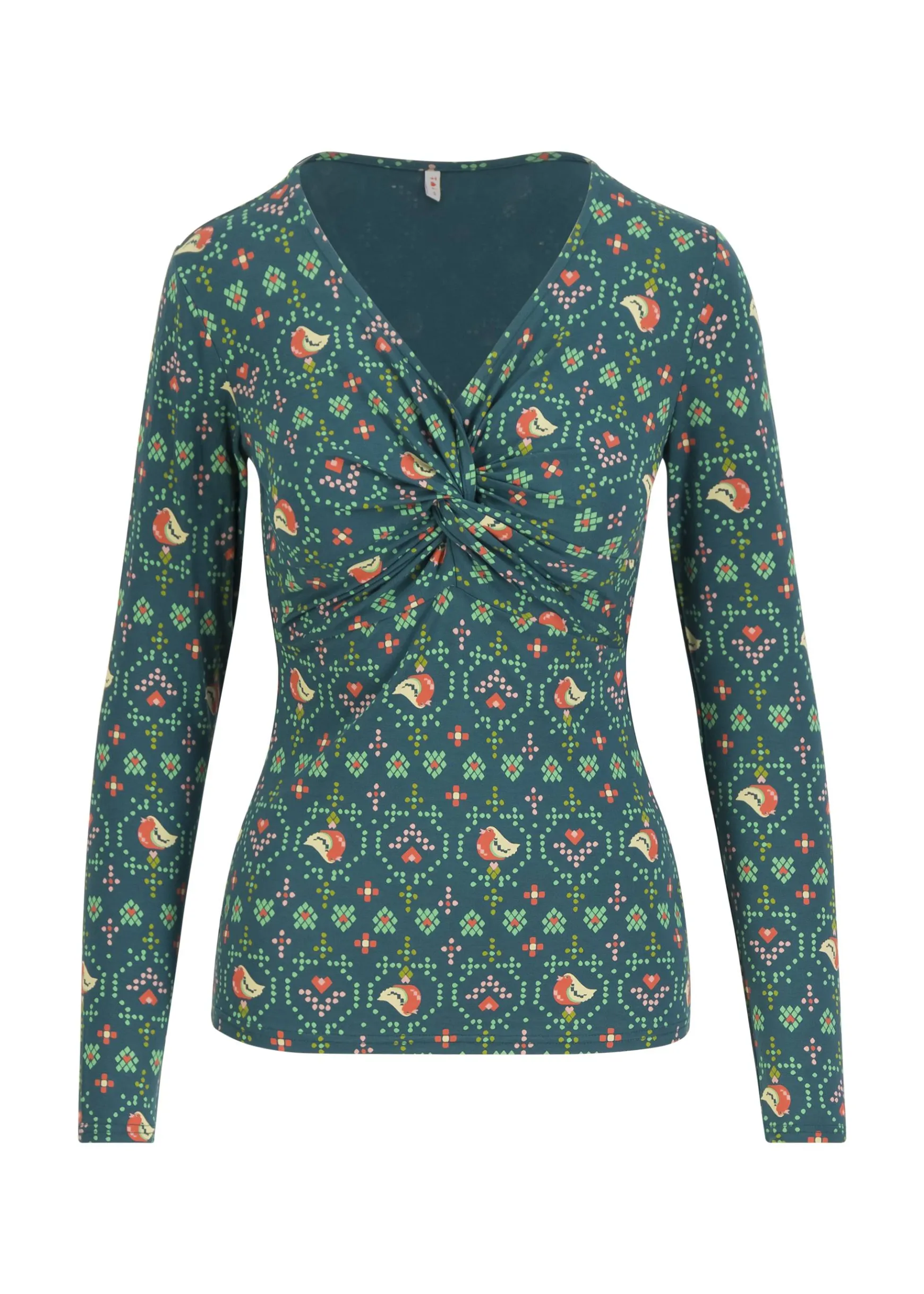 Damen Blutsgeschwister Longsleeves|V-Ausschnitt|Longsleeve Hot Knot Lacy