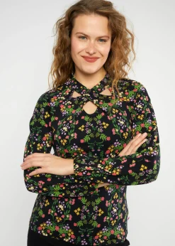 Damen Blutsgeschwister Longsleeves|Longsleeve Poetic Garden Boho