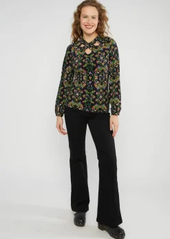 Damen Blutsgeschwister Longsleeves|Longsleeve Poetic Garden Boho