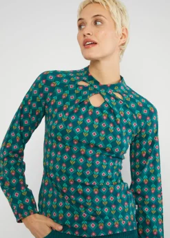 Damen Blutsgeschwister Longsleeves|Longsleeve Poetic Garden Boho
