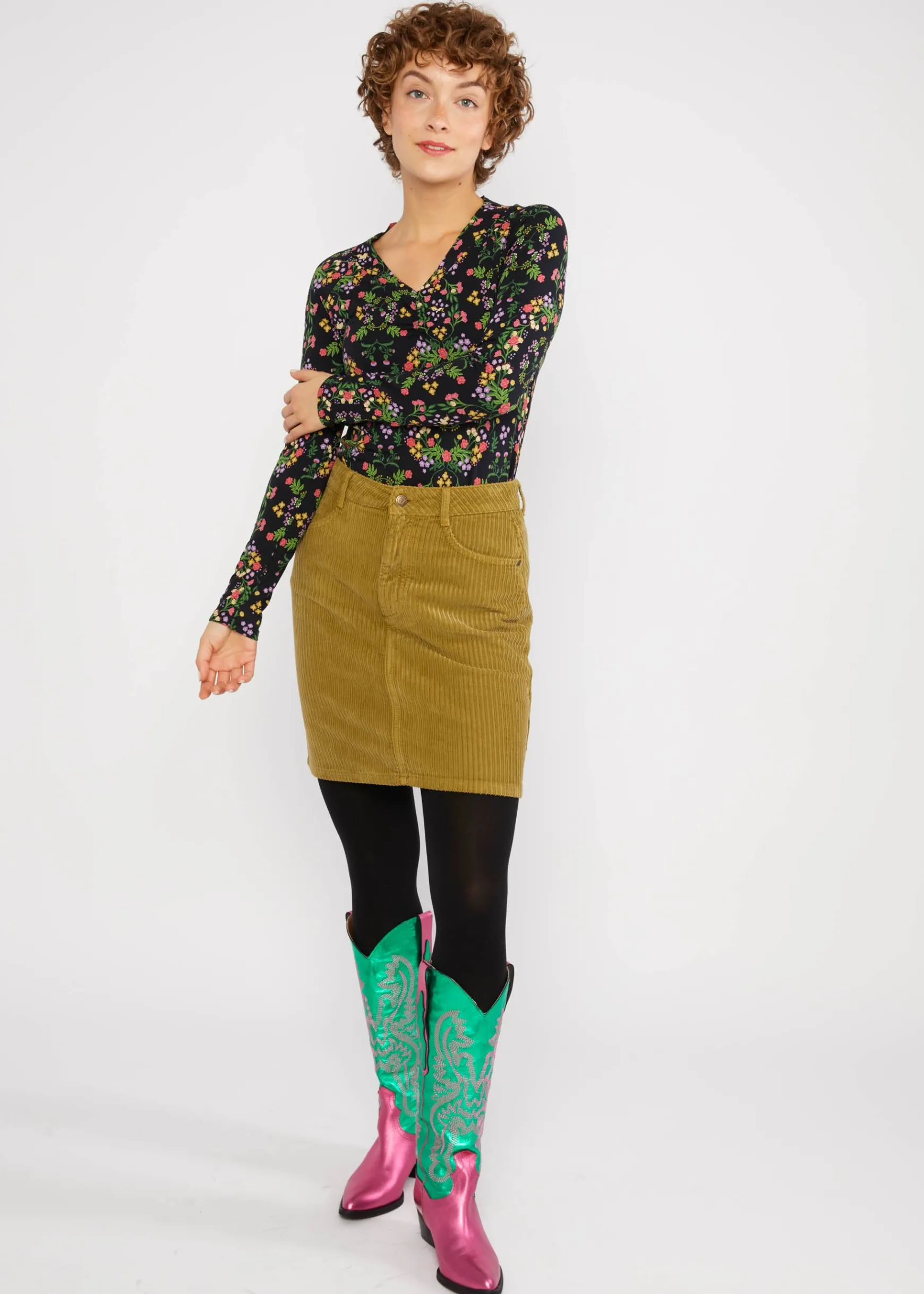 Damen Blutsgeschwister Longsleeves|V-Ausschnitt|Longsleeve Savoir Vivre Sage