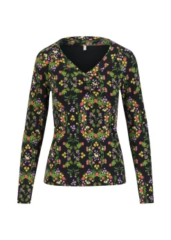 Damen Blutsgeschwister Longsleeves|V-Ausschnitt|Longsleeve Savoir Vivre Sage