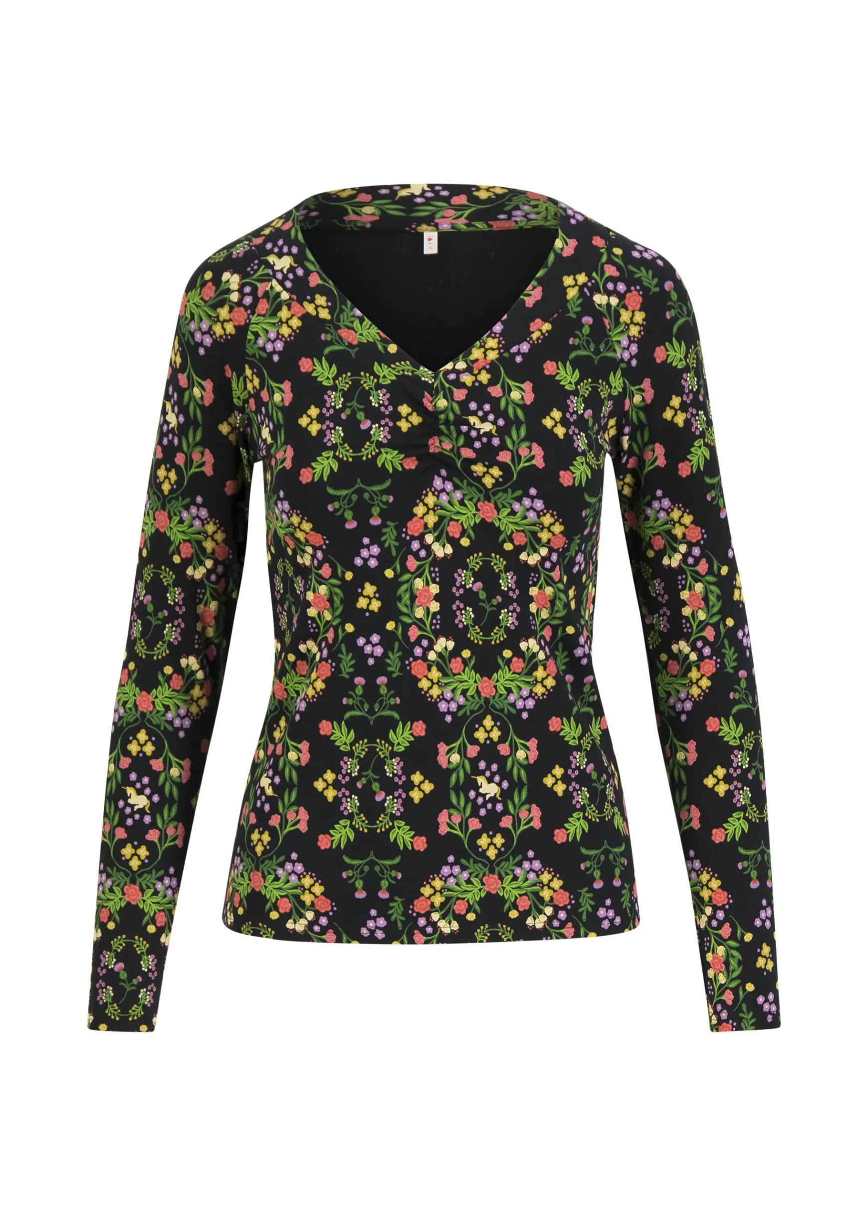 Damen Blutsgeschwister Longsleeves|V-Ausschnitt|Longsleeve Savoir Vivre Sage