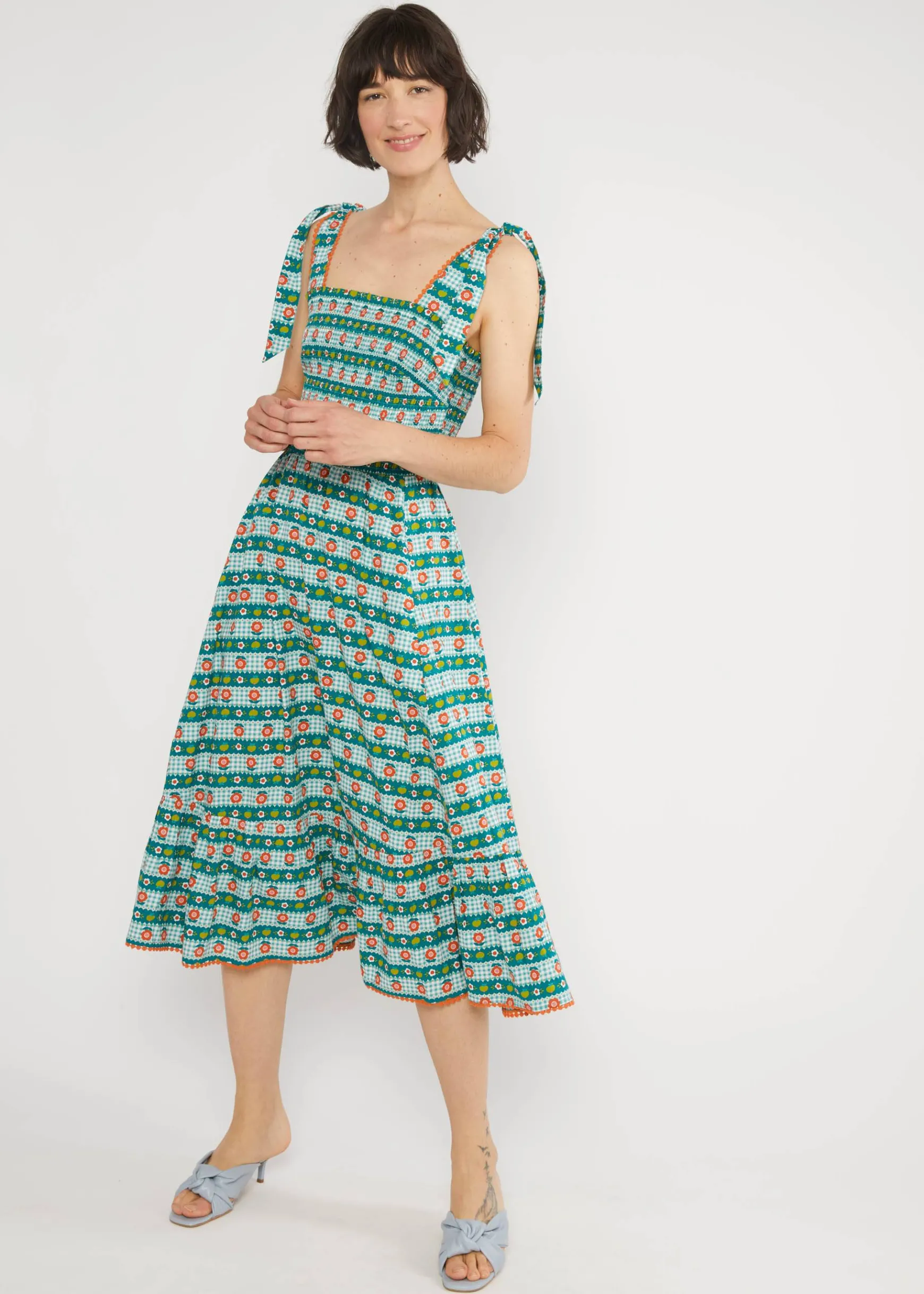 Damen Blutsgeschwister Midikleider|Midikleid Flowerchild