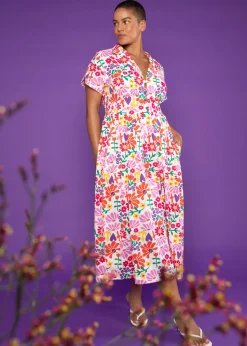 Damen Blutsgeschwister Midikleider|Midikleid Grand Opening