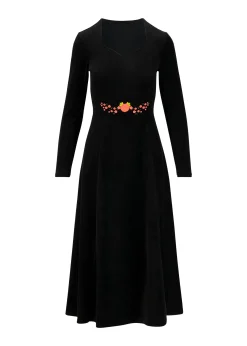 Damen Blutsgeschwister Knielange Kleider|Midikleid Velvet Glamour Heart