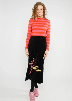 Damen Blutsgeschwister Midiröcke|Midirock Velvet Blossom Breeze