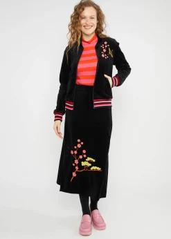 Damen Blutsgeschwister Midiröcke|Midirock Velvet Blossom Breeze
