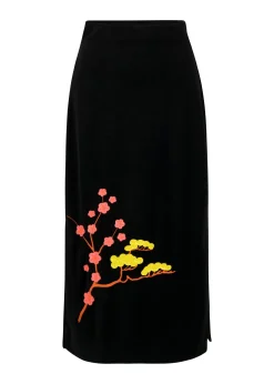 Damen Blutsgeschwister Midiröcke|Midirock Velvet Blossom Breeze