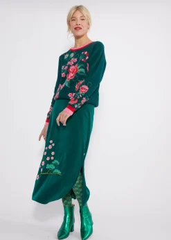 Damen Blutsgeschwister Midiröcke|Midirock Velvet Blossom Breeze
