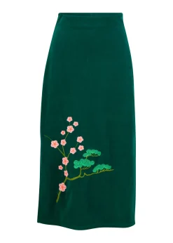 Damen Blutsgeschwister Midiröcke|Midirock Velvet Blossom Breeze