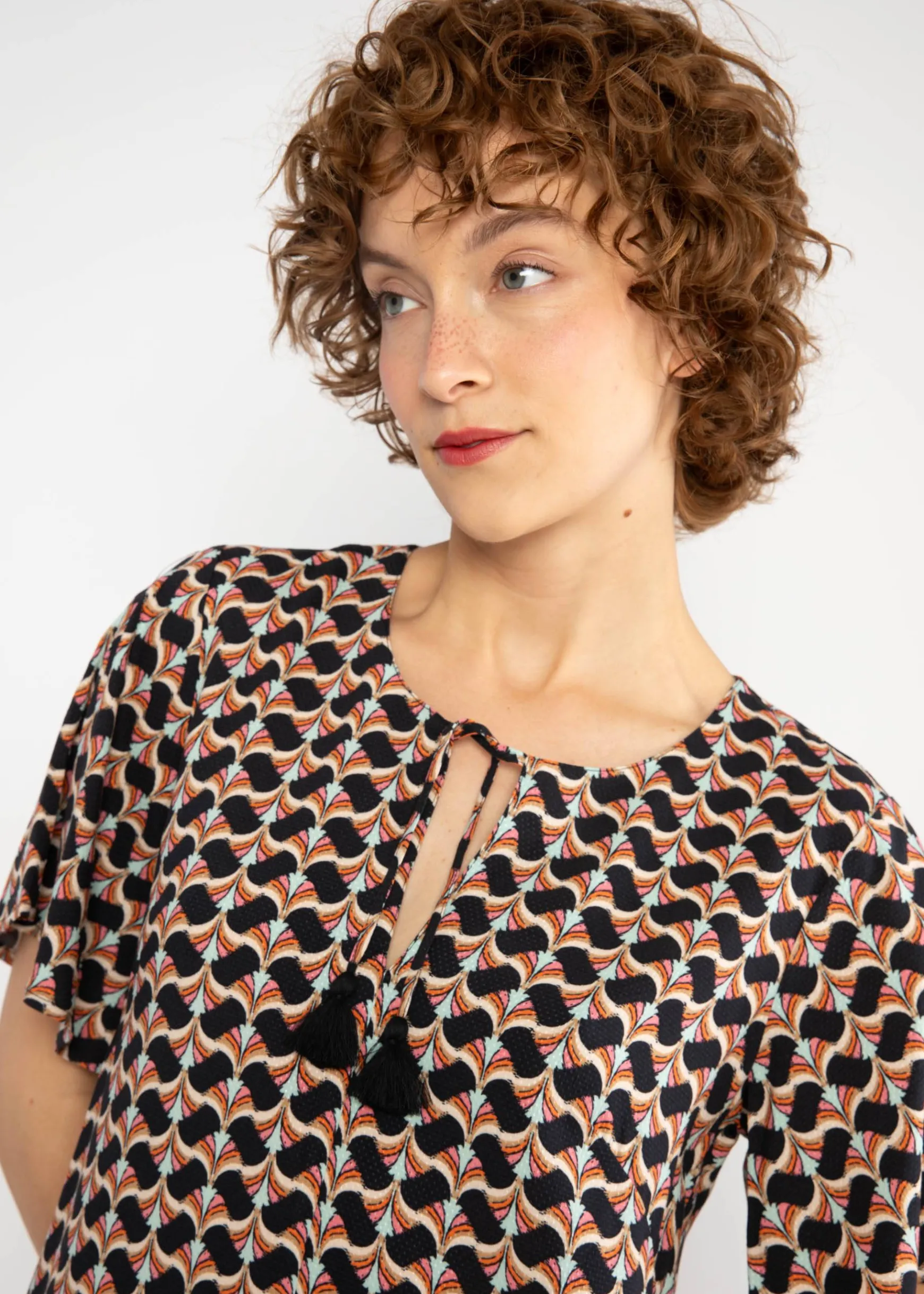 Damen Blutsgeschwister Minikleider|Minikleid Kaftan Wings