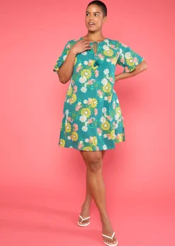 Damen Blutsgeschwister Minikleider|Minikleid Kaftan Wings